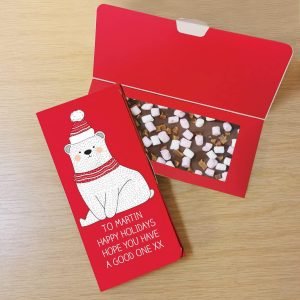 Personalised Polar Bear Milk Chocolate Card