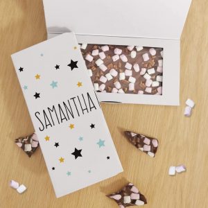 Personalised Star Milk Chocolate Card