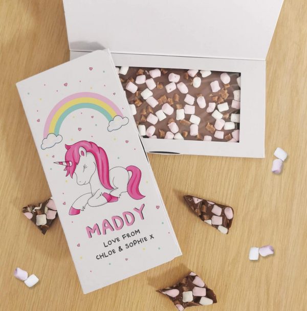 Personalised Unicorn Milk Chocolate Card