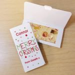 Personalised Merry Christmas White Chocolate Card