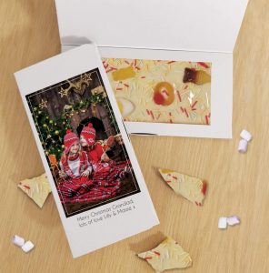 Personalised Magical Christmas White Chocolate Card