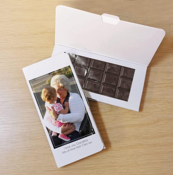 Personalised Photo Upload Dark Chocolate Card