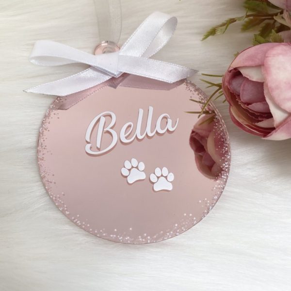 Personalised ‘Pet’ Christmas Bauble – Rose Gold