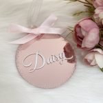 Personalised ‘Any Name’ Christmas Bauble – Rose Gold