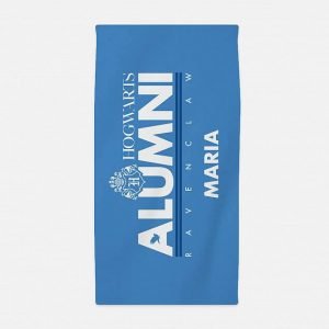Personalised Ravenclaw Alumni Beach Towel