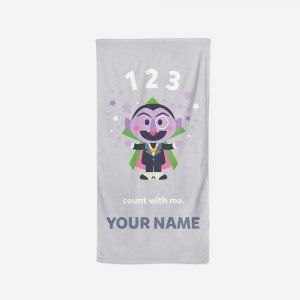 Personalised Sesame Street – Count with Me – Beach Towel