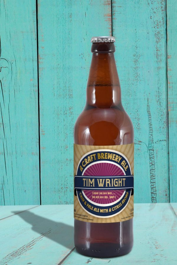 Personalised Craft Beer Contemporary label