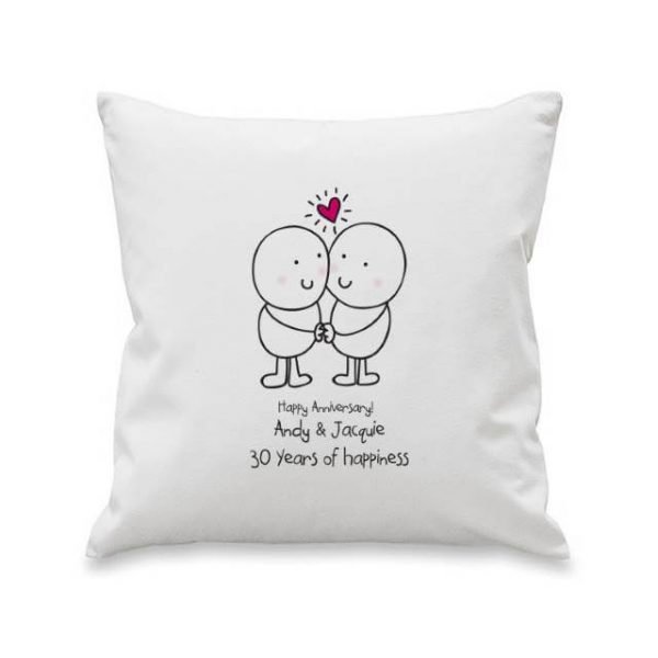 Personalised Chilli & Bubbles Anniversary Cushion Cover