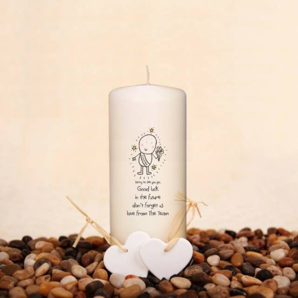 Personalised Chilli & Bubble’s Leaving Candle