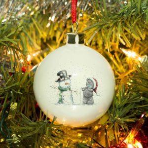 Personalised Me To You Tatty & Snowman Bauble