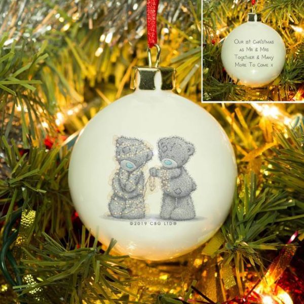 Personalised Me To You Wrapped Up In Lights Bauble