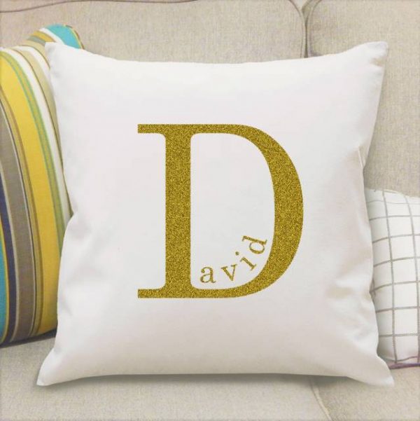 Personalised Name in Initial Cushion Cover