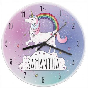 Personalised Pink Animal Alphabet Clock