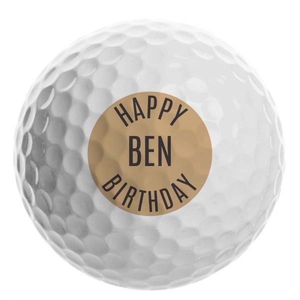 Personalised Golf Ball – Happy Birthday