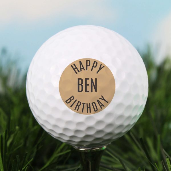Personalised Golf Ball – Happy Birthday