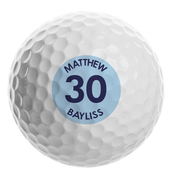 Personalised Golf Ball – Blue Big Age