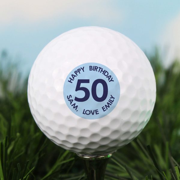 Personalised Golf Ball – Blue Big Age