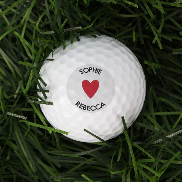 Personalised Golf Ball – Heart