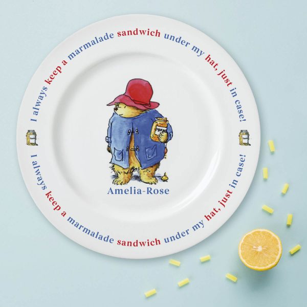 Personalised Paddington Bear Marmalade Sandwich 8″ Rimmed Plate