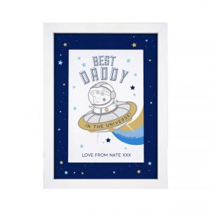 Personalised Peppa Pig Best Daddy A4 Framed Print