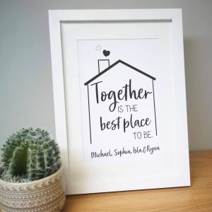 Personalised Best Place To Be A4 Framed Print