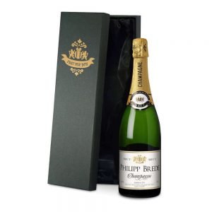 Personalised Champagne – Classic Label in a silk lined Gift Box