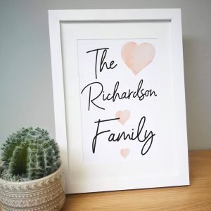 Personalised Family A4 Framed Print