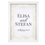 Personalised Gold Detail A4 Framed Print