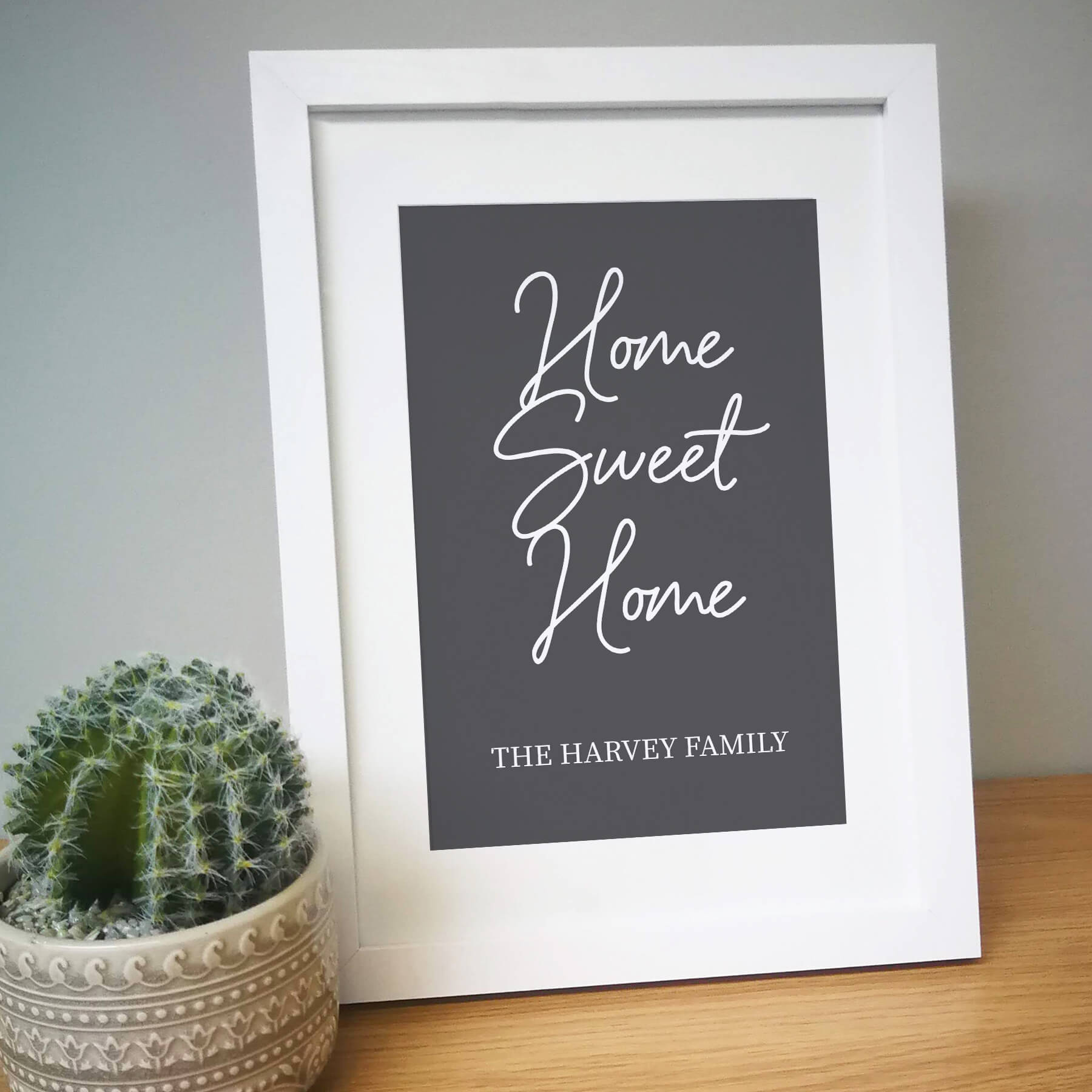 Personalised Home A4 Framed Print