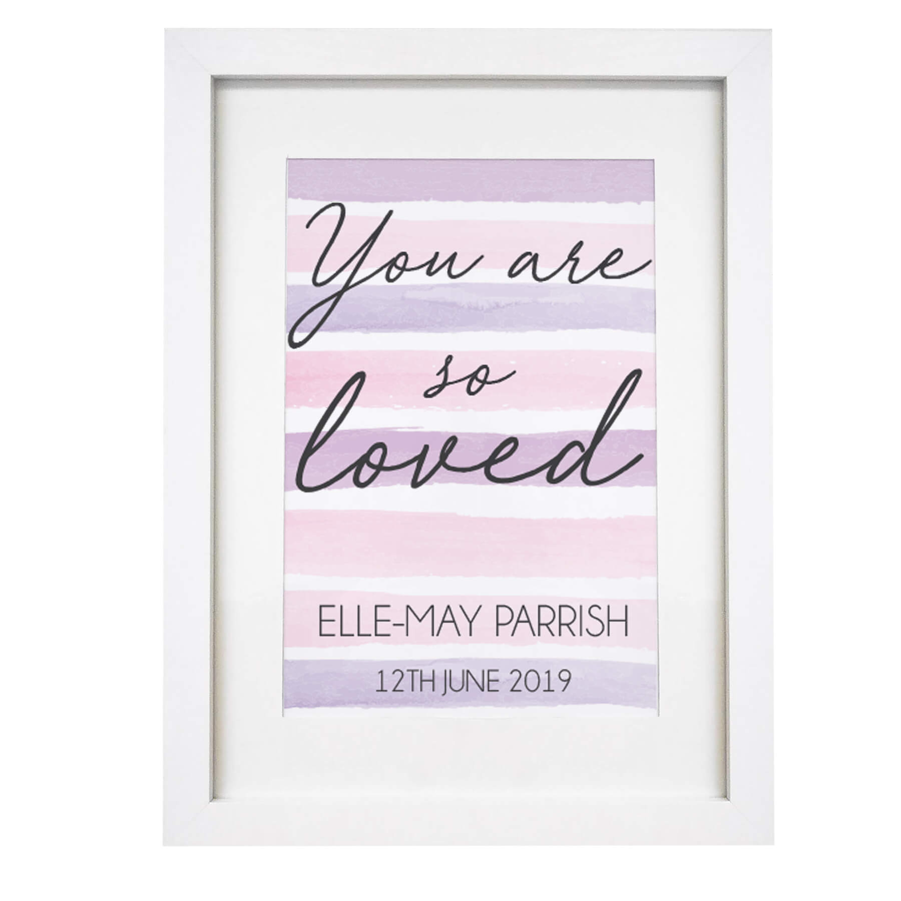 Personalised Hello Little One A4 Framed Print