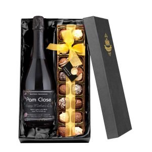 Personalised Mother’s Day Flowers Prosecco with Chocolates Giftpack