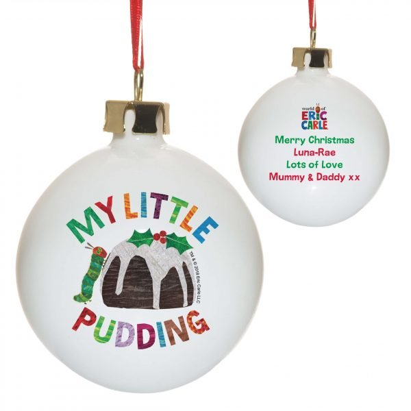 Personalised Very Hungry Caterpillar My Little Pudding Bone China Bauble