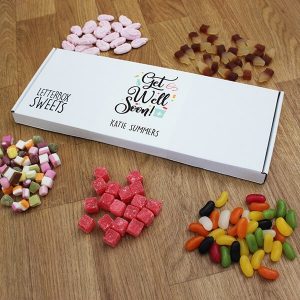Personalised Letterbox Sweets – Get Well Soon