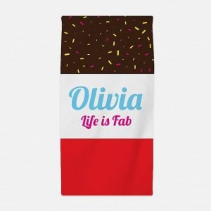 Personalised Fab Ice Lolly Beach Towel
