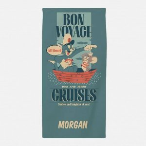 Personalised Tom & Jerry Beach Towel – Bon Voyage