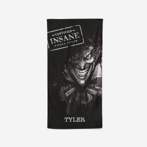 Personalised Joker Beach Towel – Certified Insane