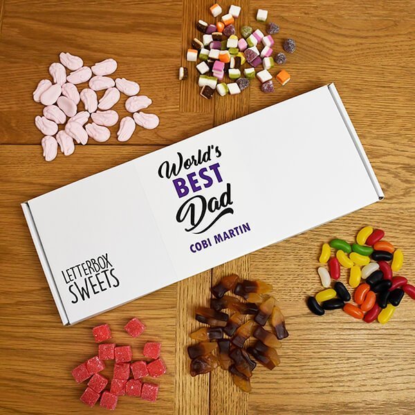 Personalised Letterbox Sweets – Worlds Best Dad