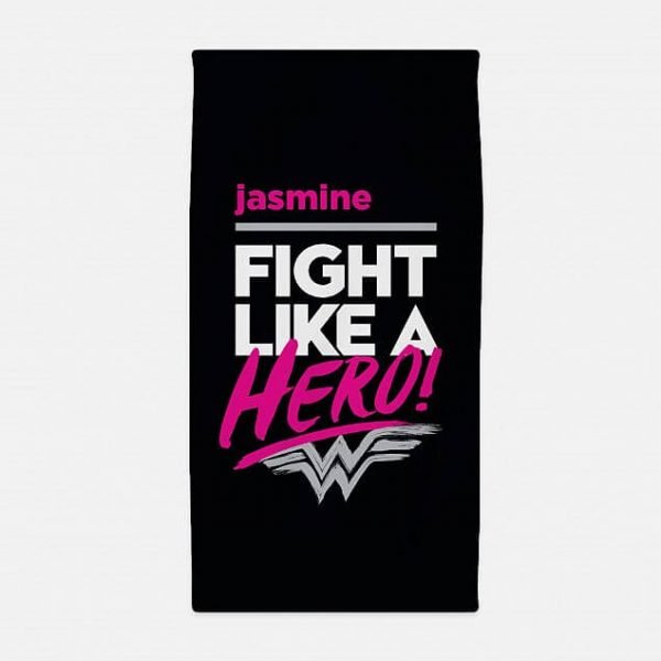 Personalised Wonder Woman Fight Like a Hero Beach Towel