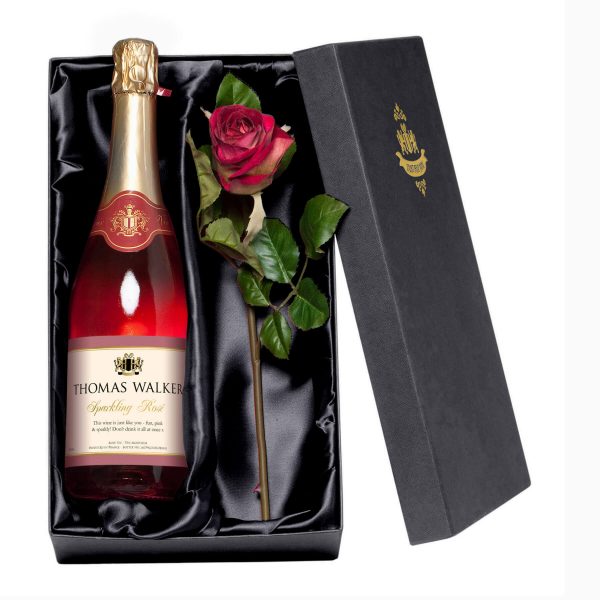 Personalised Sparkling Rosé Wine with Any Occasion Label – Rose Giftpack