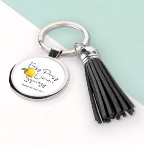 Personalised Actually I Can Tassle Keyring