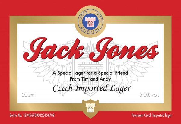 Personalised Lager with a Traditional label