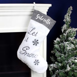 Personalised Let It Snow Christmas Stocking