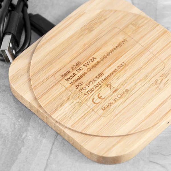 Personalised Bamboo Wireless Charger