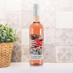 Personalised Photo Upload Bottle Of Rose Wine