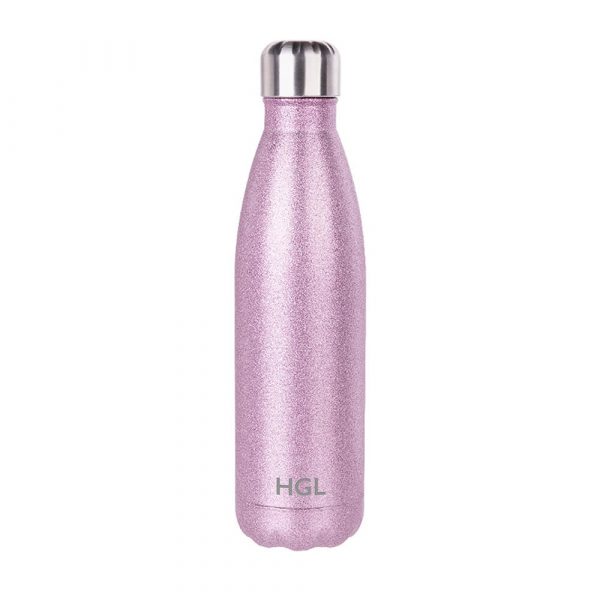 Personalised Glitter Water Bottle – Pink