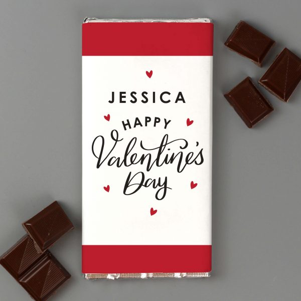 Personalised Happy Valentine’s Day Milk Chocolate Bar