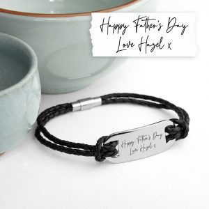 Personalised Always With You Rose Gold & Black Bracelet – Name