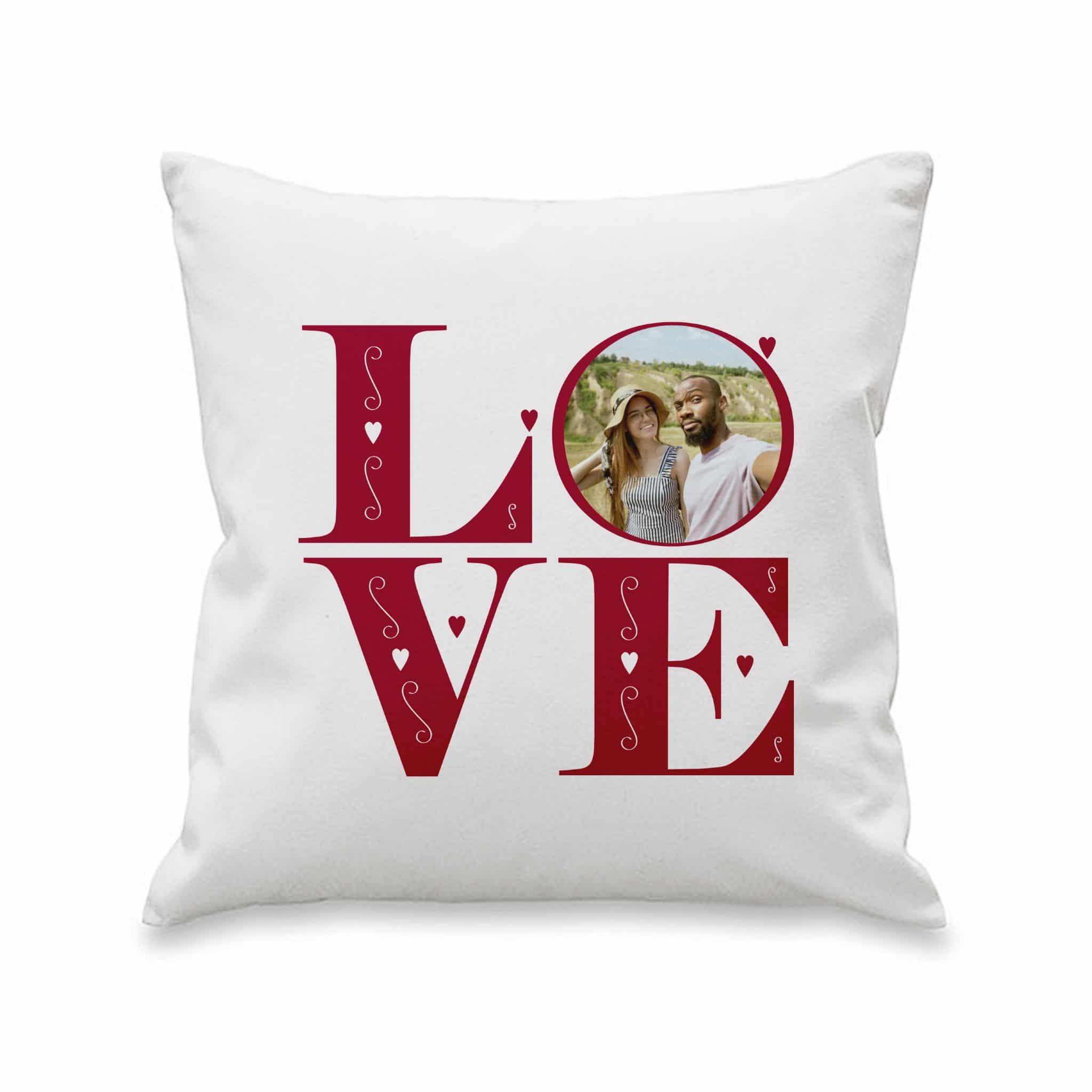 Personalised LOVE Photo Upload Cushion