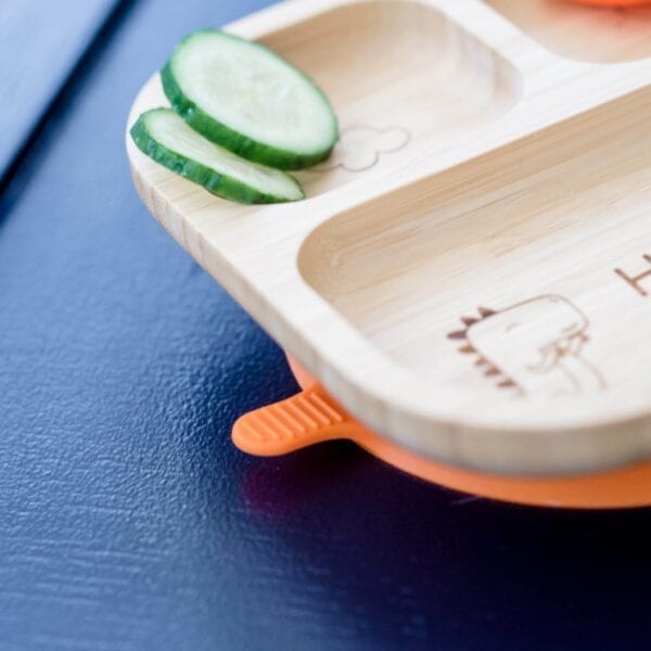 Personalised Dinosaur Bamboo Suction Plate & Spoon
