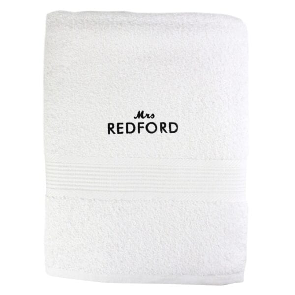 Personalised ‘Mrs’ White Bath Towel